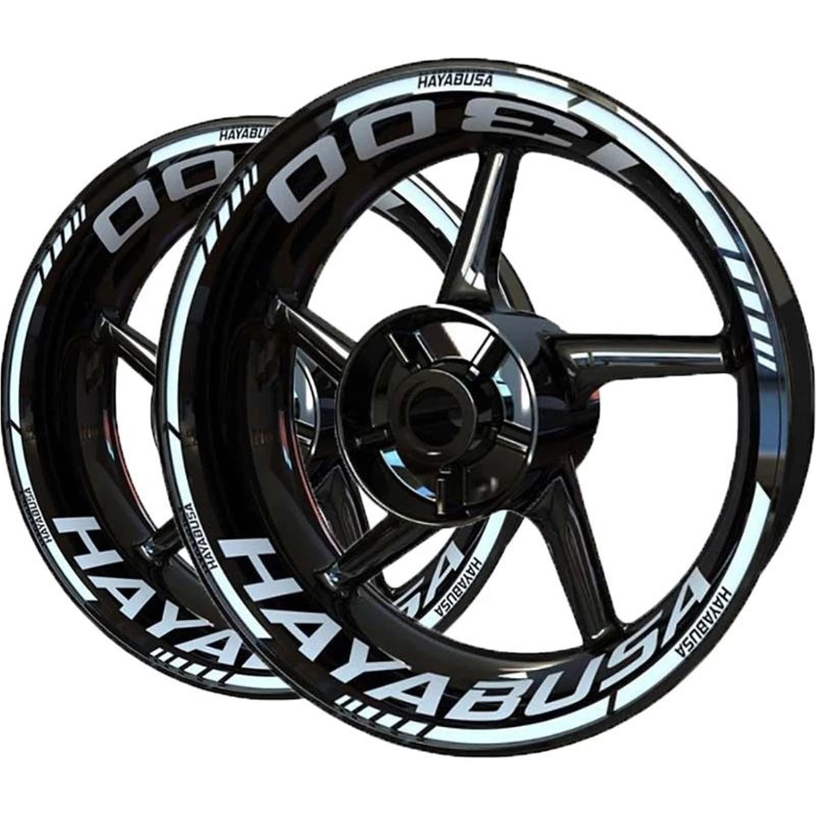 

Front & Rear Wheel Hub Sticker Motorcycle Wheel Sticker Fit Reflective Stripe Suzuki Hayabusa One Size
