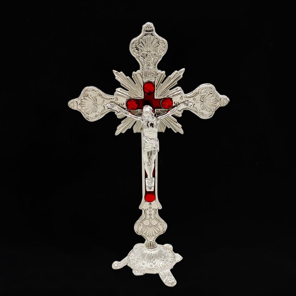Religious Crucifix Jesus Christ for Cross Statue Desk Decor with Accurate Cut Fancy Gift for Men Women Religion Faith Pe