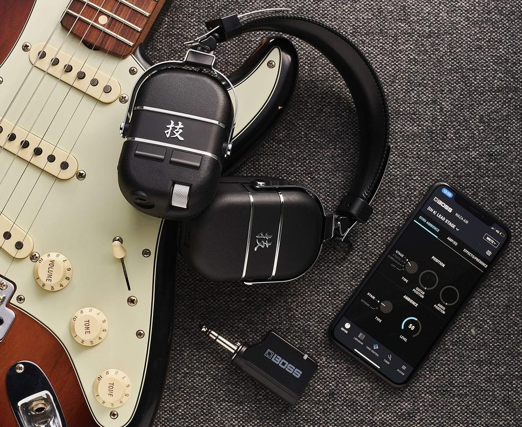 BOSS Wireless Headphone Guitar Amplifier with Compact Design for Home and WAZA-AIR Bluetooth, Practice, Multi-Functionality