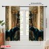 2pcs,2D plane printing Curtains Digital Printed Ancient Elegance Polyester Easy Install (without rod) Decorations For Home for