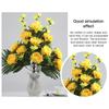 19 Head Chrysanthemum Sacrificial Tomb Flowers Artificial Flowers for Sacrifice and Tomb Sweeping White Yellow