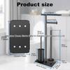 Floor-Standing Bathroom Tissue and Brush Holder with Vertical Storage Rack