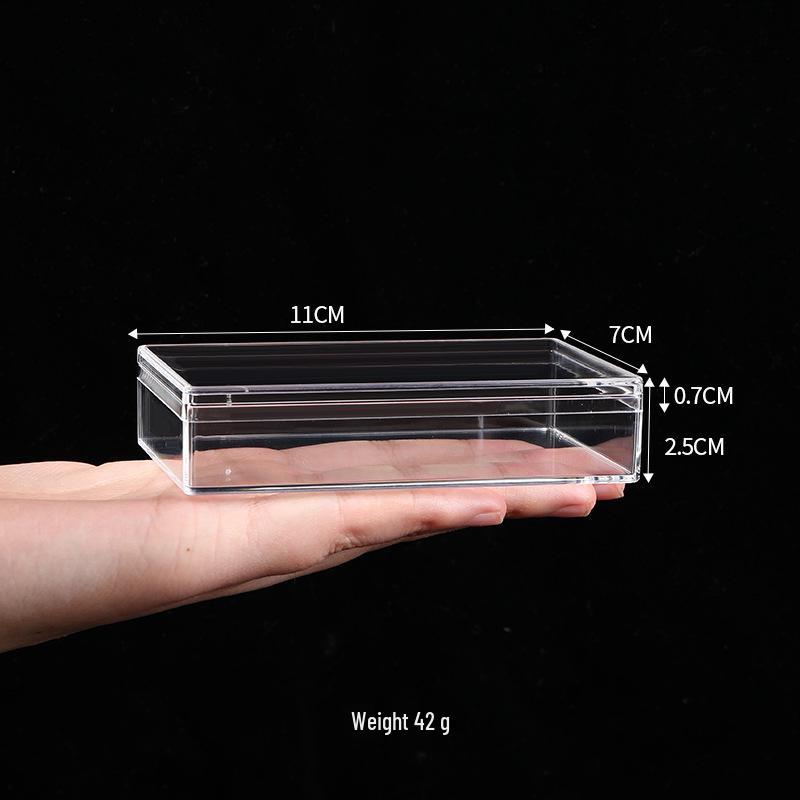 Transparent Square Acrylic Storage Box for Figures - Dustproof Food-grade Plastic, PS Wedding Candy Box with Lid
