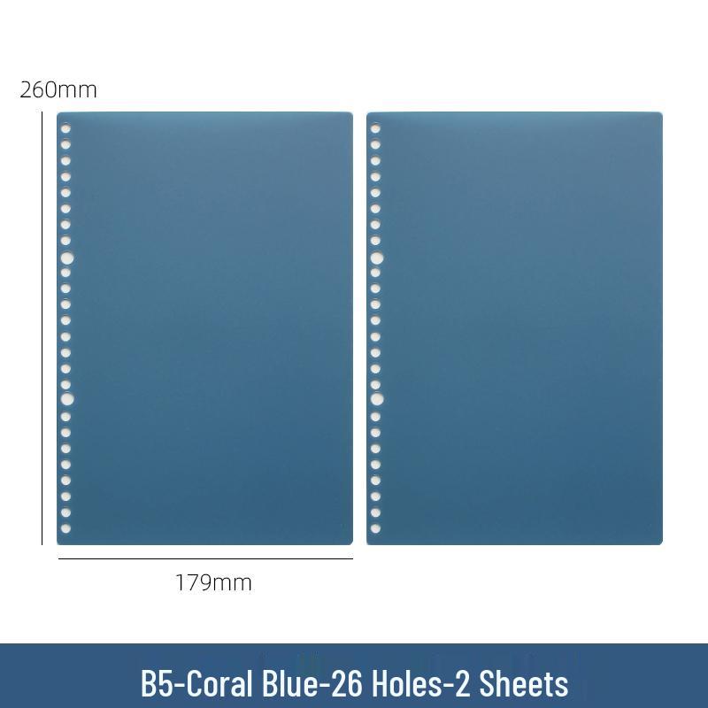 B5 Loose-Leaf Binder with DIY Plastic Coil Cover, Detachable A5/A4 Homemade Refillable Notebook