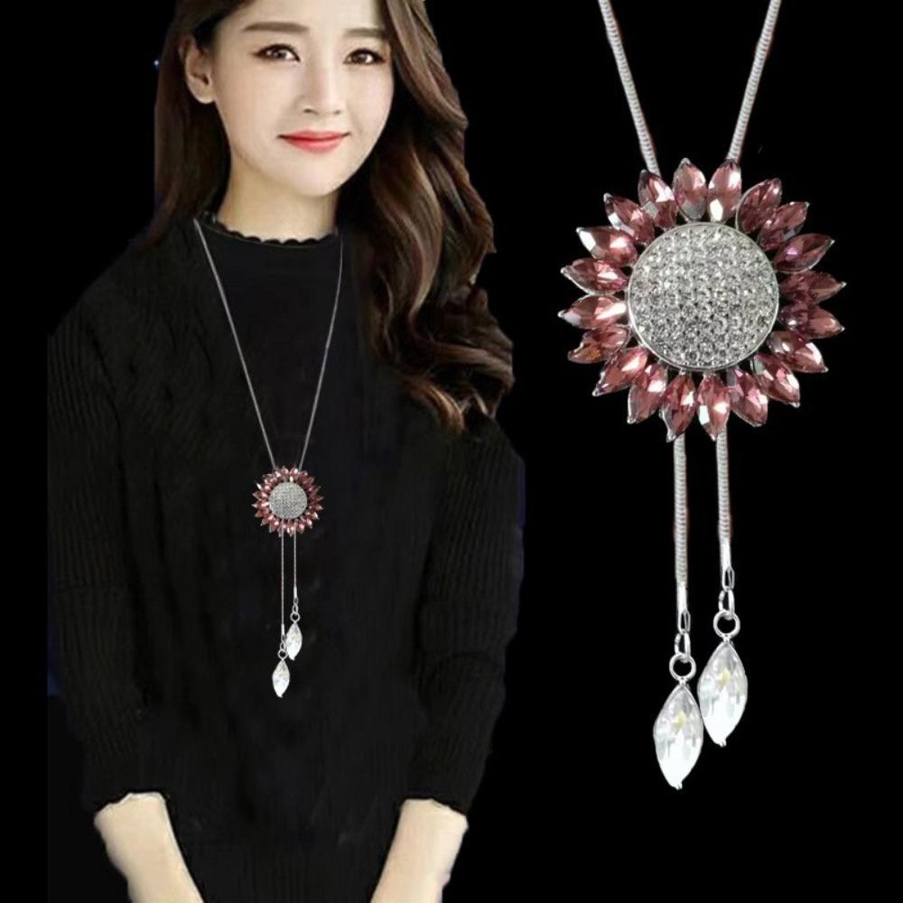 Sweater Chain Long Necklace Light Luxury High Sense Versatile Fringed Jewelry Accessories Pendant