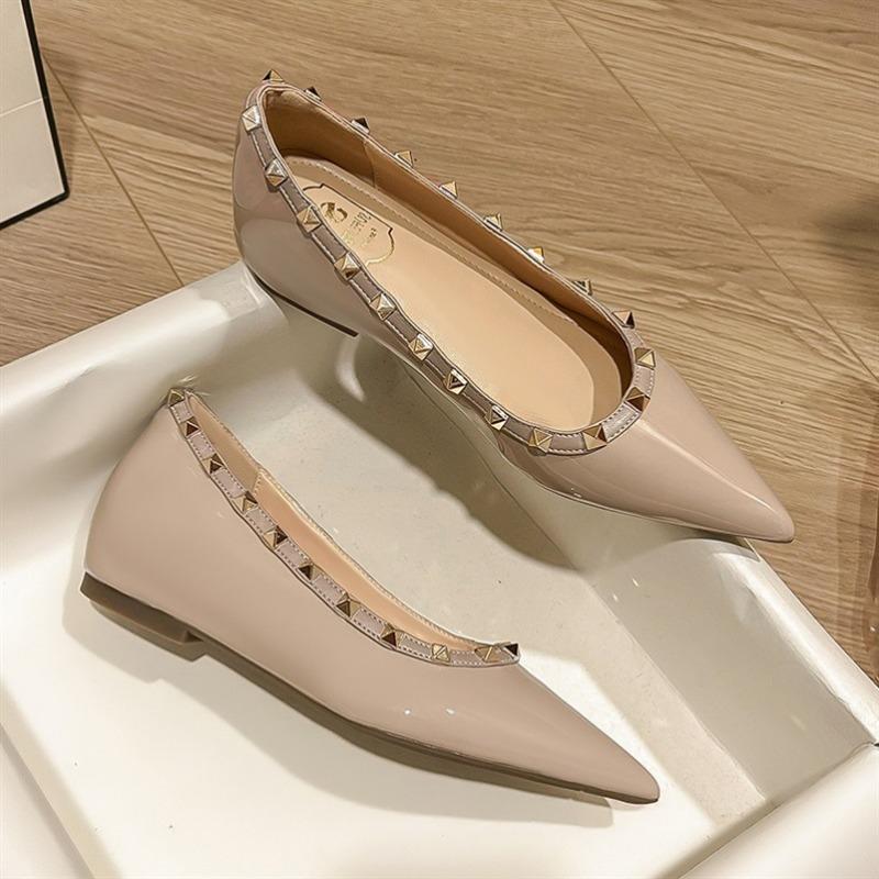 

New Style Shoes High Heels with Pointed Tips Shallow Openings, Soft Soles and Thick Heels 35 тілесний