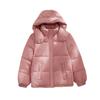 Down cotton-padded clothes for women's winter short large size loose cotton clothes for small people hooded bread clothes jacket