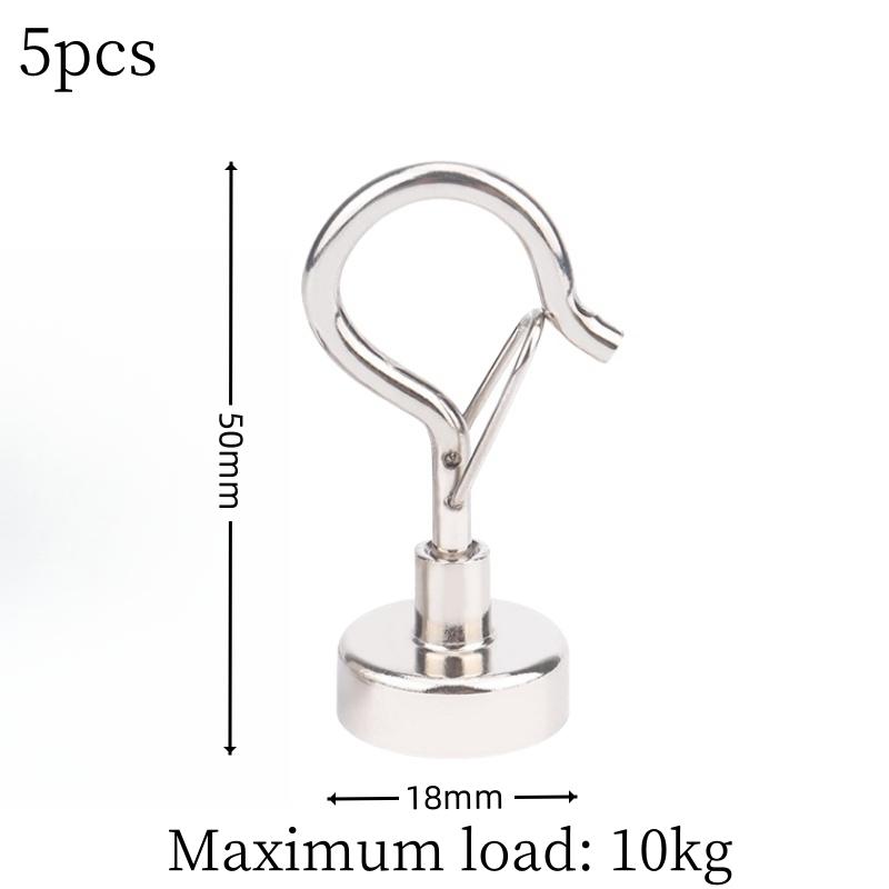 5 Stück Magnethaken E-förmige Schnalle Korrosionsbeständig Elastischer Magnetischer Druckhaken für Badezimmer Büro Schlüsselanhänger Magnethaken