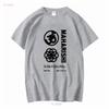 T-shirt girocollo Maharishi da uomo XL Nera Con Stampa manica lunga o corta vintage Lavata Alla moda Casual Elasticizzata Versatile