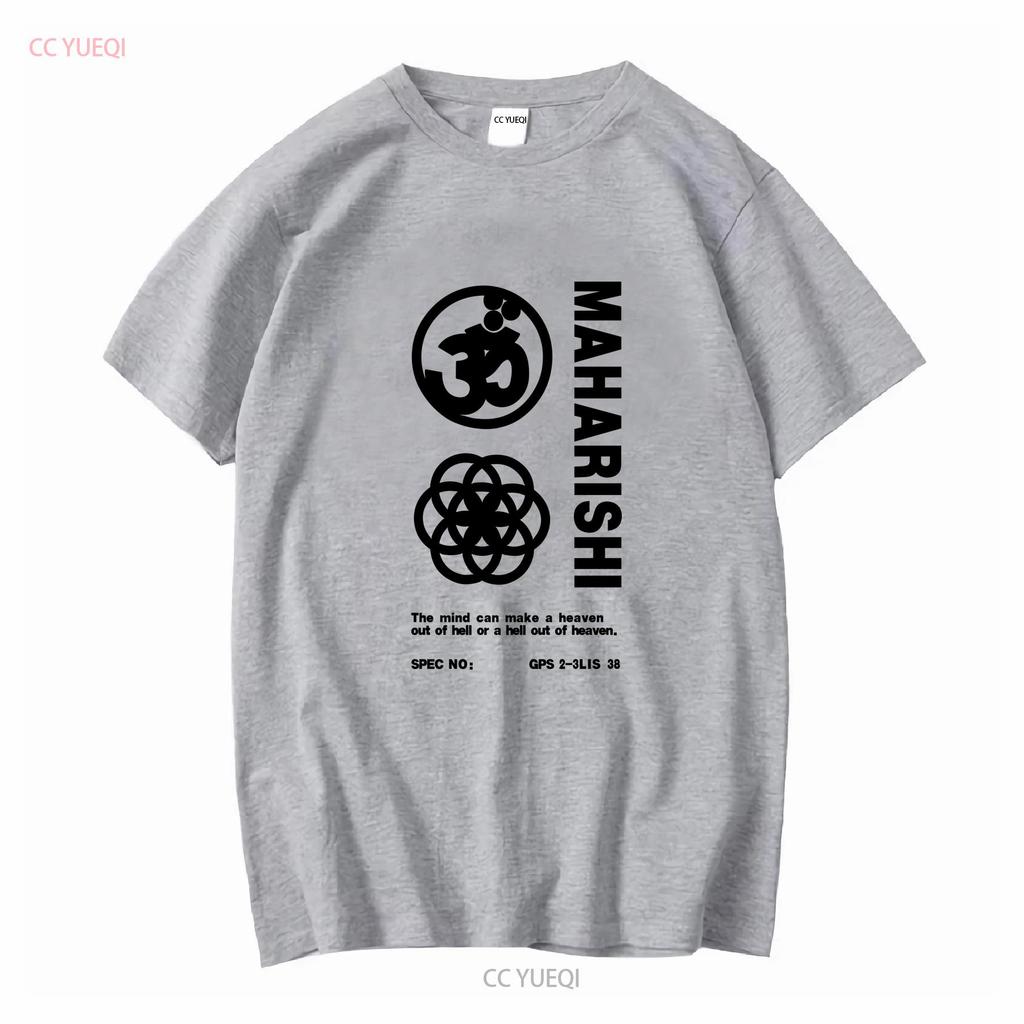 T-shirt girocollo Maharishi da uomo XL Nera Con Stampa manica lunga o corta vintage Lavata Alla moda Casual Elasticizzata Versatile