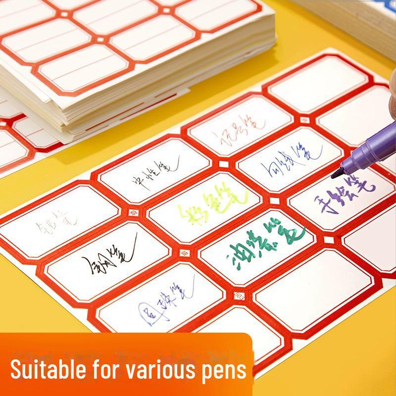 Etichete autocolante scrise de mână pentru organizarea biroului și a sălii de clasă