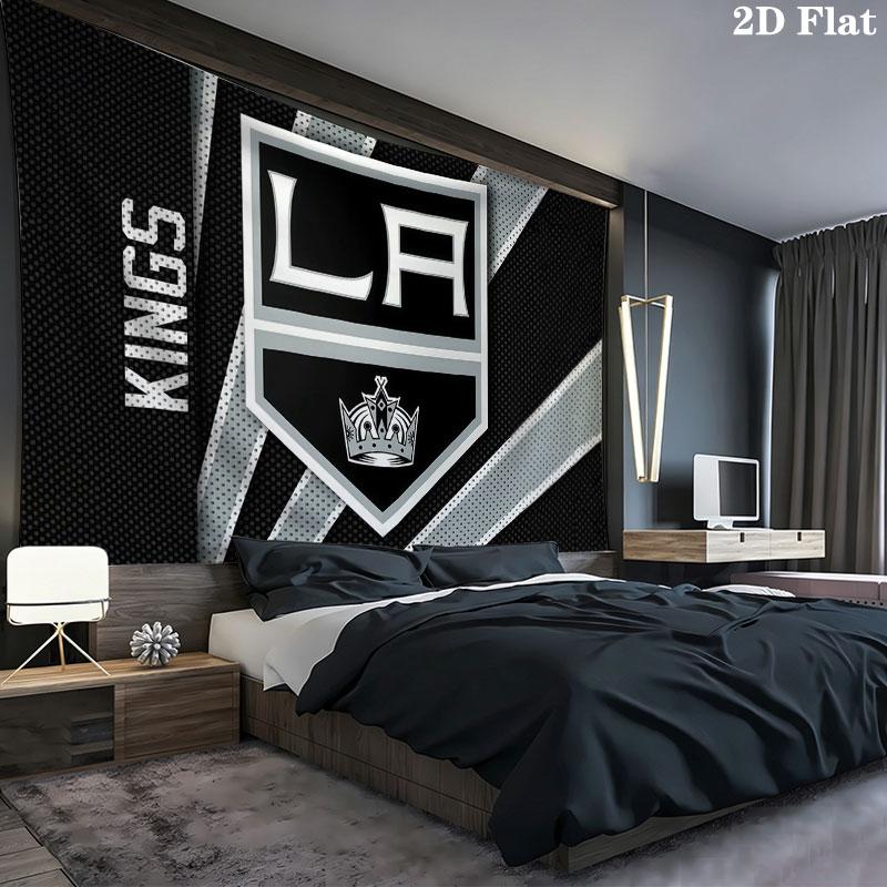 LA Kings Art Wall tapestry, aesthetic printed fabric blanket, suitable for bedroom, living room, and home decor.