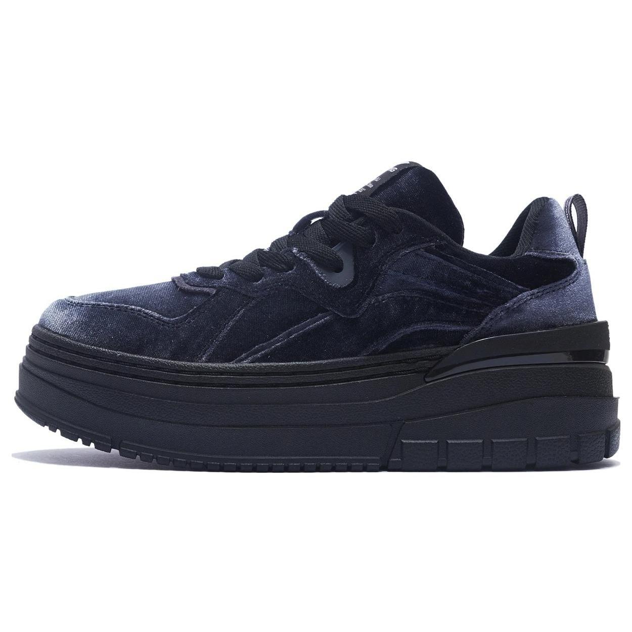 

Li Ning Wave Platform Textile, Suede Slip Resistant, Abrasion Resistant, Lightweight, Height Increasing Low top AGCS302-3 35.5