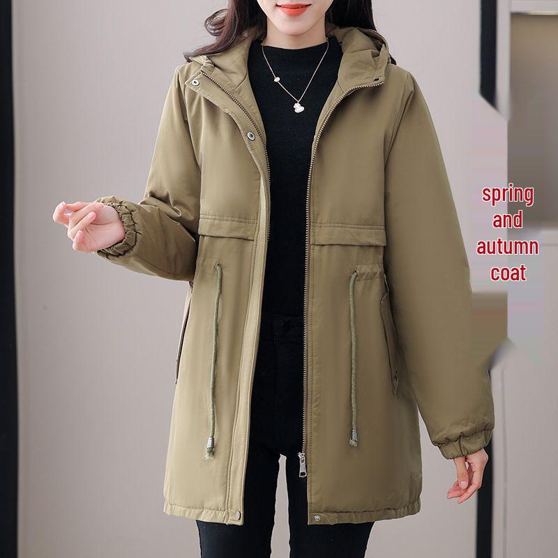 

Women s Plus Size Mid-Length Trench Coat - Slimming Casual Fashion for Spring & Autumn 2025 7XL recommended for 90-100 kg