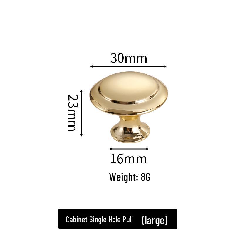 Gold Black Stainless Steel Round Drawer Handle for Kitchen or Shoe Cabinets