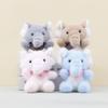 Plush Blue Elephant Toy With Pp Cotton Filling Soft Short Fur For Kids Idea Gift