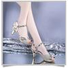 Summer New Korean Style Women's Stiletto High Heel Sandals Sexy One Buckle Peep Toe Sandals