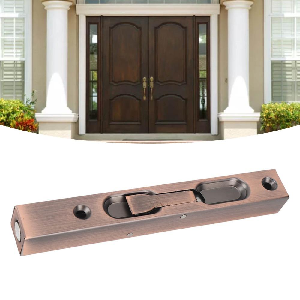 Stainless Steel Slide Latch Lock 6 Inch Flush Bolt Latch Security Door Slide Bolt Cabinet