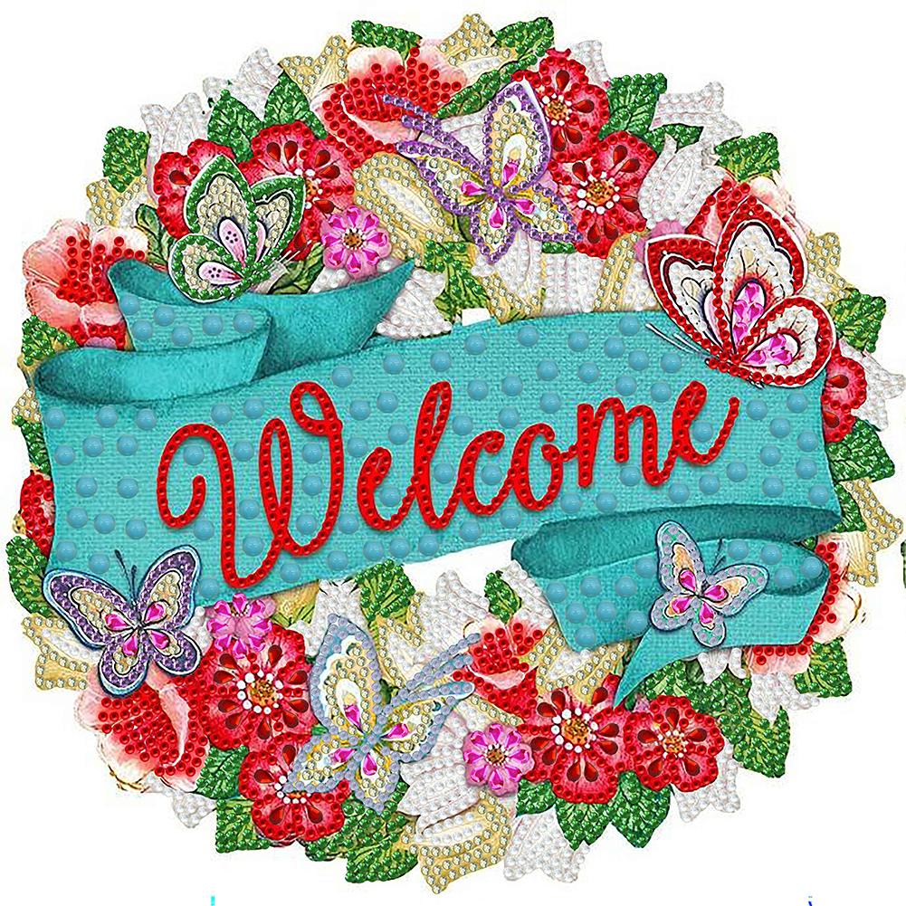 30*30cm 5D DIY Partial Special Shaped Drill Diamond Painting Wreath Kit Decoration  Drill Diamond Embroidery Crafts Wall Decor