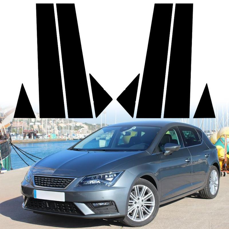 10 st Bilstolpeöverdrag av PC-material Dörrlist Fönsterlist Klistermärke Passar För Seat Leon 3 2013-2020