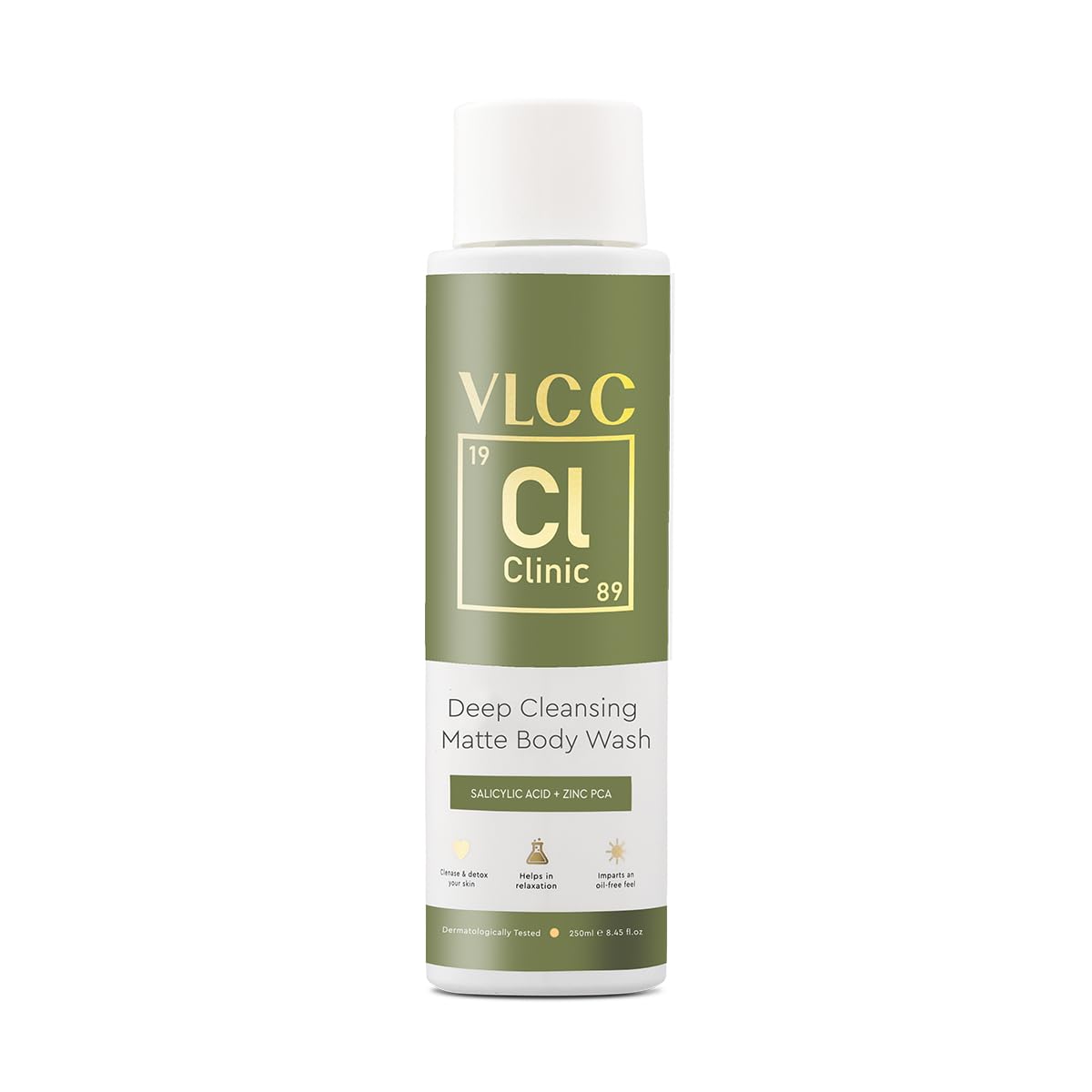 

VLCC Clinic Deep Cleansing Matte Body Wash 250ml Non-Greasy Shower Essential For All Skin Types
