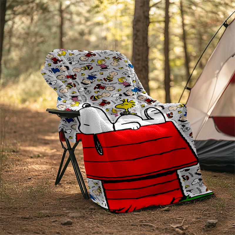 Snoopy's Adventure Print Flannel Blanket, Soft Warm Lightweight Throw Blanket for Living Room,Sofa Bed Camping Office