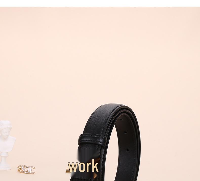 New H-Style Women's Genuine Leather Belt: Trendy, High-End, Versatile Decorative Waistband - European and American Design