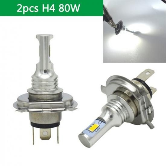 2* H4 9003 HB2 LED Headlight 35W 4000LM HI-LO Beam Bulbs Clear White 12V / 24V