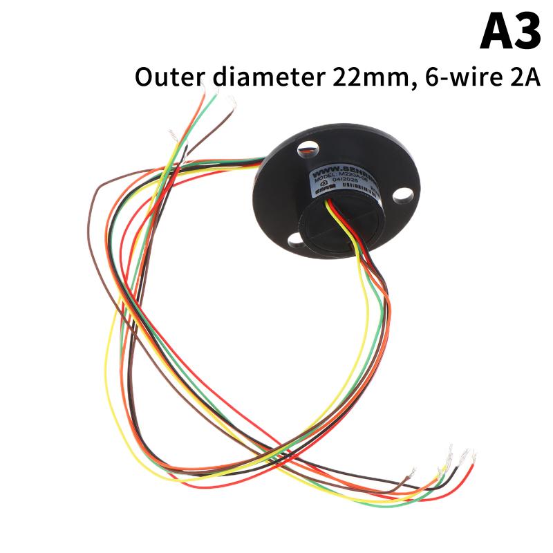 6/12 Channel Micro Rotate Slip Ring 2A Diameter 12.5Mm 22Mm For Rc Excavator Model Diy Electric Collector Rings