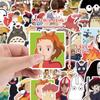 50Pcs/Set Cartoon Bright Ghibli Hayao Miyazaki Stickers Totoro Decals For Phone Laptop Suitcase Notebook Waterproof Stickers