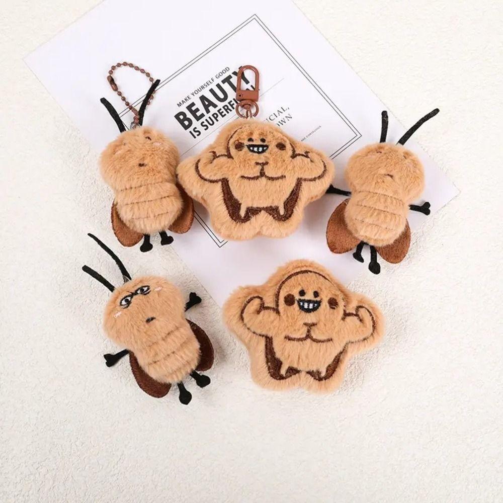 Stuffed Animal Backpack Pendant Cockroach Doll Keyring Creative Key Chain  Fun Gift Accessories