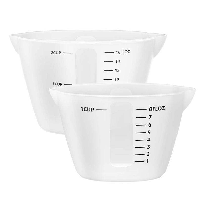 500ml and 250ml Silicone Measuring Cups Resin Mixing Cups for Acrylic Paint Pouring Reusable Craft Measuring Cups