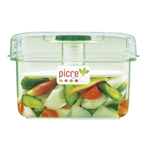 Shinki Gosei Tonbo Pickle Storage Container, 2.2 Liters, Skeleton Green, 22.5cm W x 14cm D x 14cm H, Instant Pickle Storage Container, K22, Made in Ja