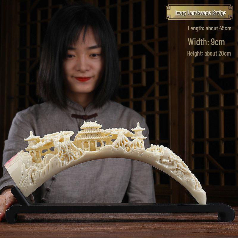 Ivory Chinese-Inspired TV Cabinet & Wine Storage for Living Room