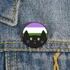 Breastpin Rainbow Cat Brooch Pin Colorful Stripe Badge Jewelry Kitty Enamel Pin  Girl