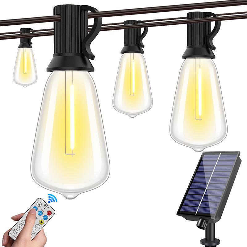 Smart Remote ST38 Solar LED String Lights - Waterproof Decorative Atmosphere for Outdoor Weddings and Camping