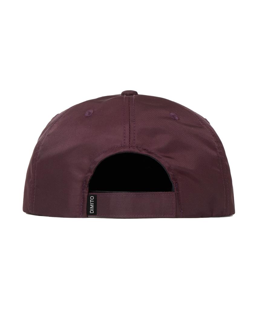 DIMITO Circle Logo Satin Trucker Cap Wine