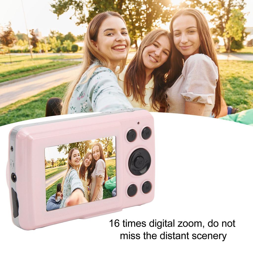 2.4 In Portable Camera 16X Digital Zoom 1080P 16MP Auto Focus Multi Axis Stabilization Digital Camera for Photography Video