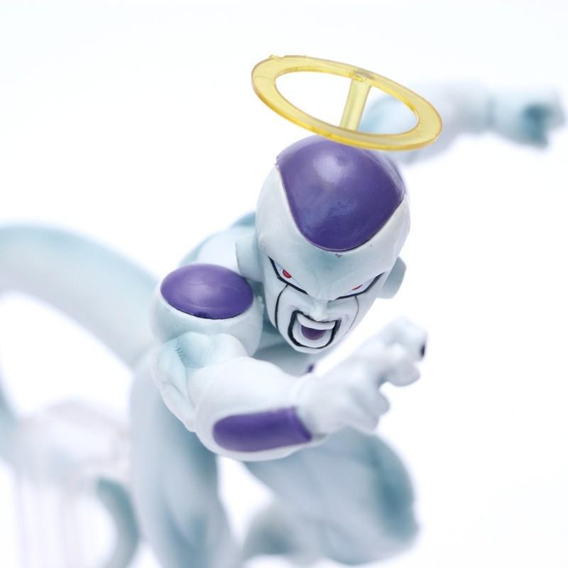 18cm Anime Dragon Ball GK Figure White Frieza Theatrical Version Angel Head Ring Scene Ornament Figure Model Toys