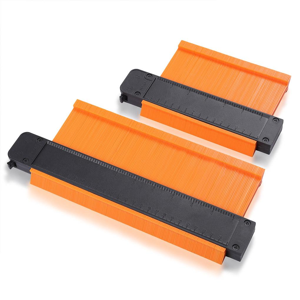 Wood Edge Shaping Profile Gauge Tiling Wood Measure Ruler with Lock 10 Inch