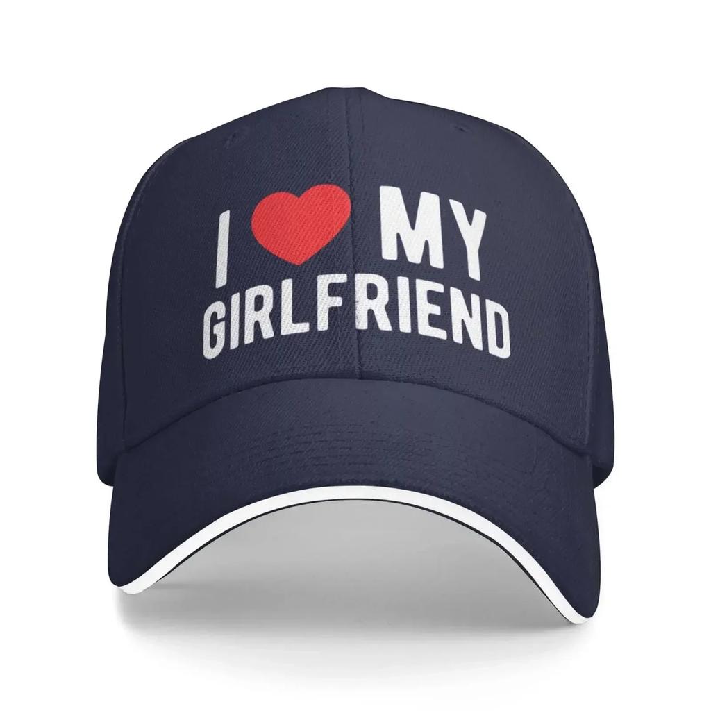 I Love My Girlfriend Baseball Cap Summer Sun Hat Gift Women Trucker Hats Snapback Unisex Dad Caps
