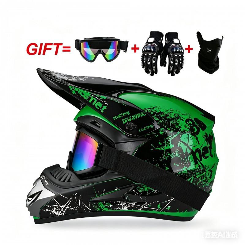 Full Face Mountain Bike Helmet Downhill Cycling ATV Dirt Youth Adult ABS Safety Gear