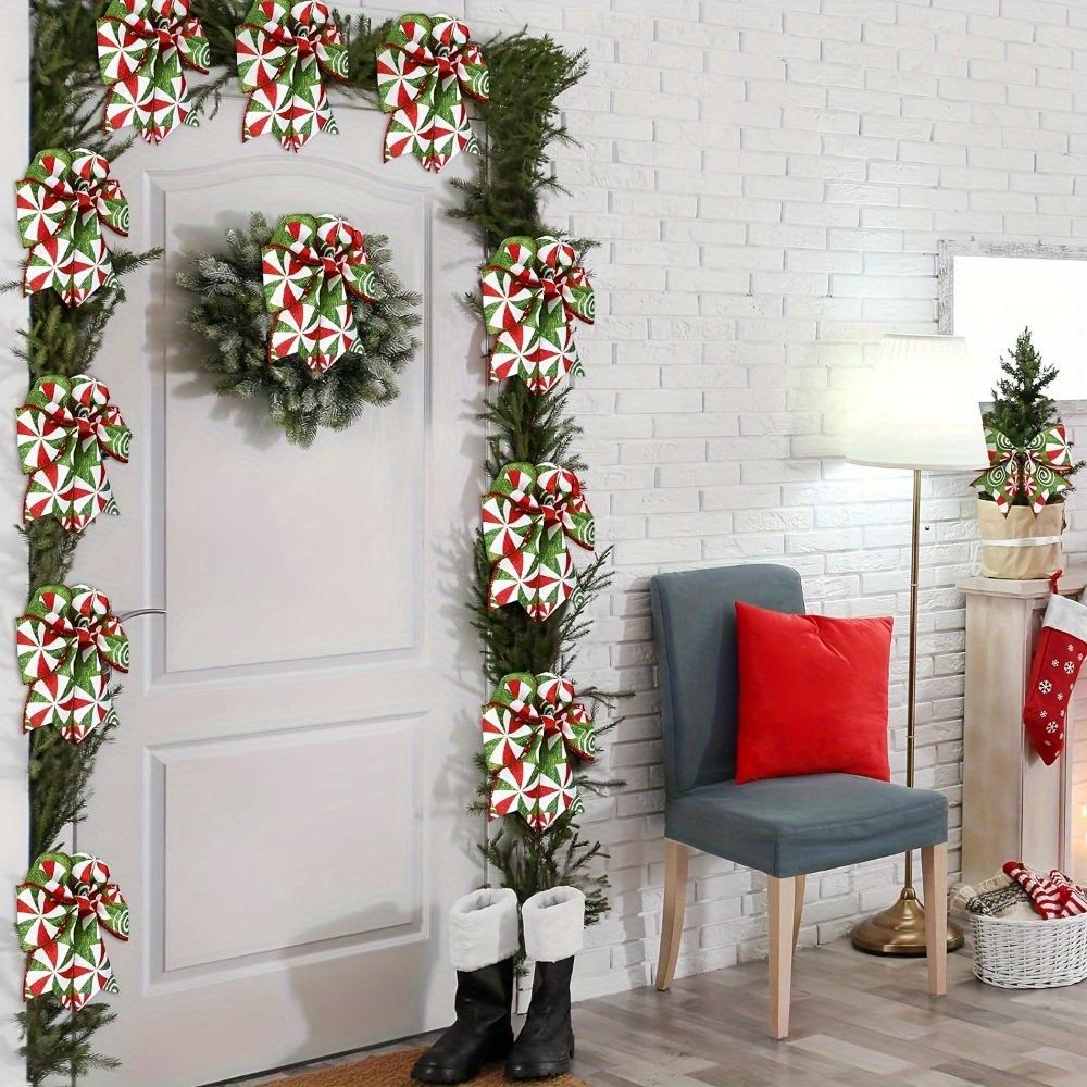 2rolls Christmas Candy Mint Thread Edging Ribbon Wide Christmas Candy Ribbon Burlap Ribbon Diy Craft Wreath Christmas Tree Decoration Gift Wrap Party