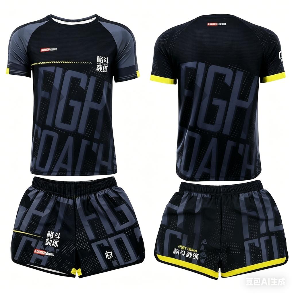 2026 Summer MMA Training Suit Quick Dry Combat Sportswear Set Bold Pink & Black Graphic Shorts & T-Shirt Outfit for Kids
