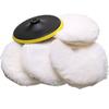 5Pcs Universal Polisher Buffer Kit Soft Wool Bonnet Pad White Car Polisher Discs