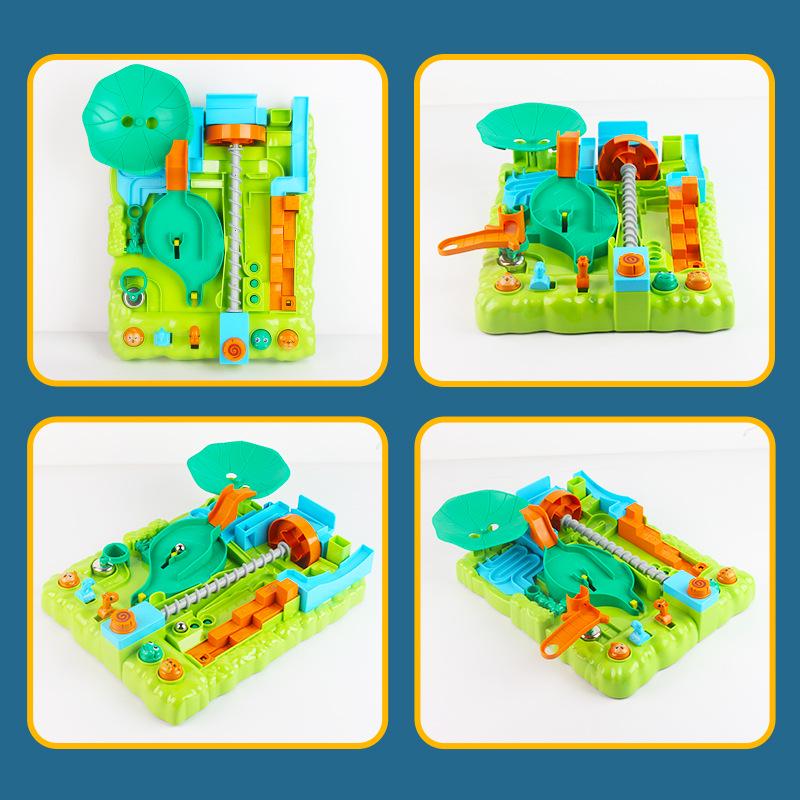 Jungle Dinosaur Adventure Marble Run Table Game for Kids - Ideal Birthday Toy