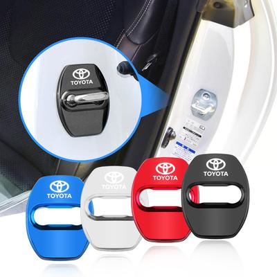4 Pièces Cache-Serrure de Porte de Voiture Boucle de Protection Capuchon pour Yaris Hilux Prius Auris Corolla Camry RAV4 Accessoires Extérieurs