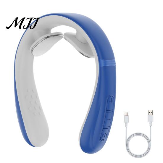 Adjustable Intensity Neck Therapy Tool Electric Massager with Heat, 10 Modes & 16 Levels, Portable Lightweight Cordless Cervical Massager, Wearable