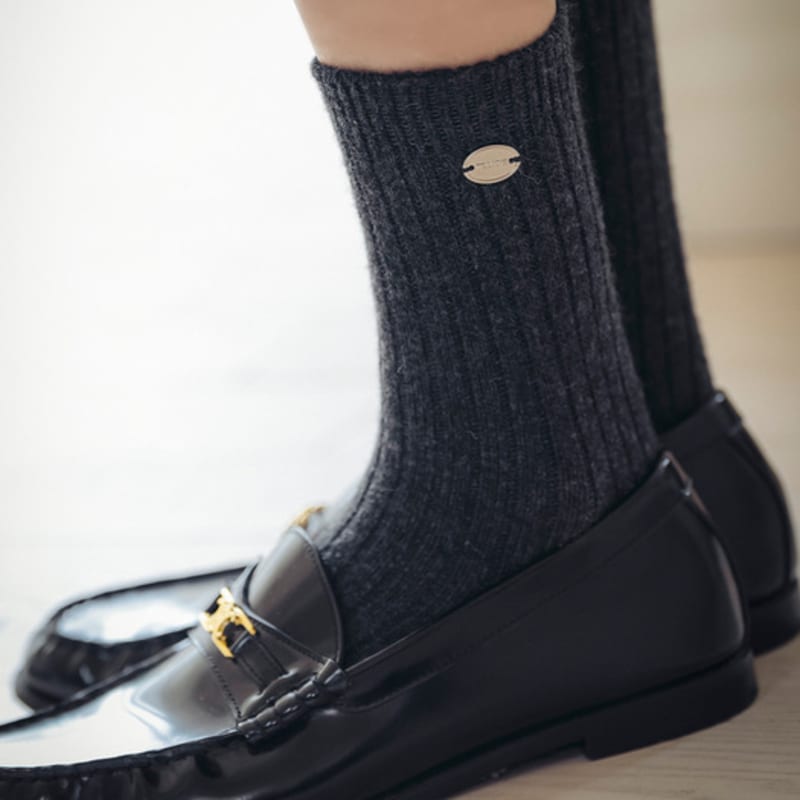 TILLIDIE TID Wool Logo Point Socks[3color]