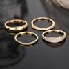 4Pcs Simple Plain Band Ring Set Minimalist Stackable Rings Gold Plated Fashion Jewelry for Women